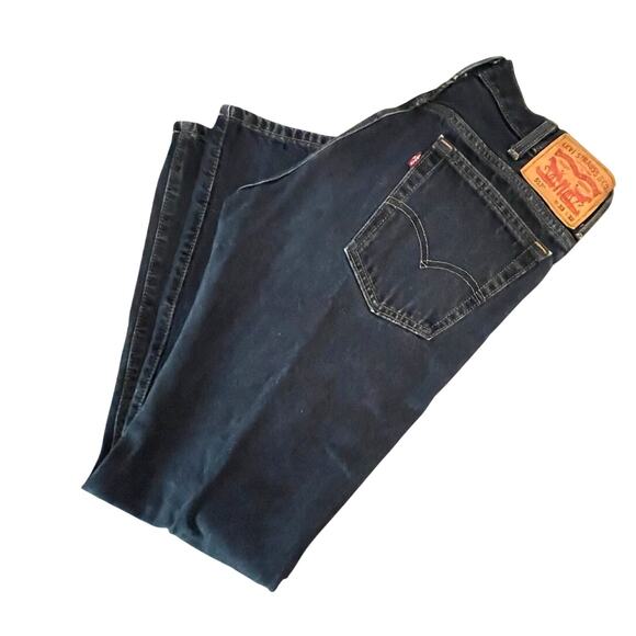 Levi’s Men’s 517 Bootcut Jeans - Size 33x32 - 100% Cotton Dark Blue Denim - EUC - Picture 1 of 8
